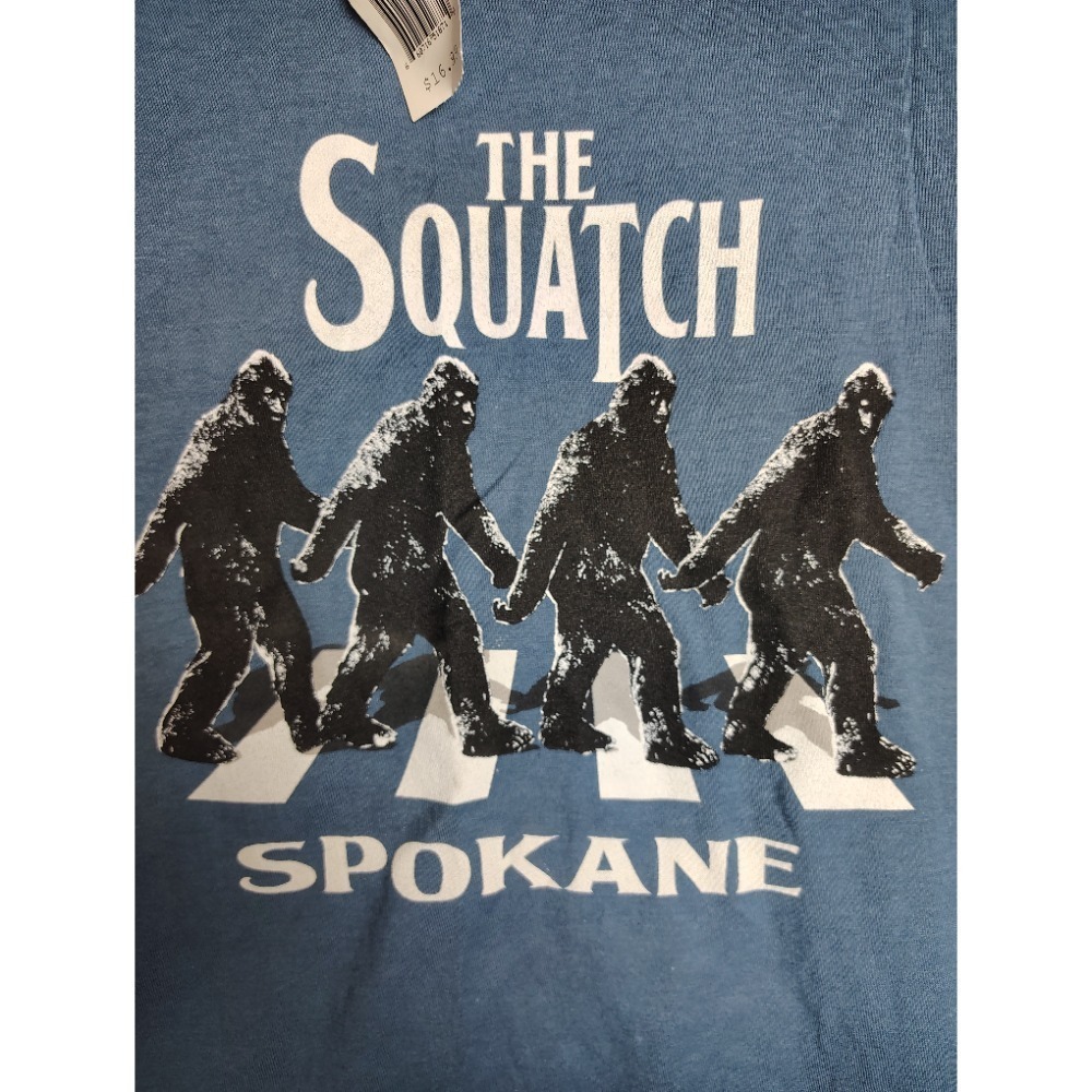 The Duck Co. Squatch Spokane Graphic Print Crew Neck T-Shirt, L Big Foot F - Picture 4 of 8